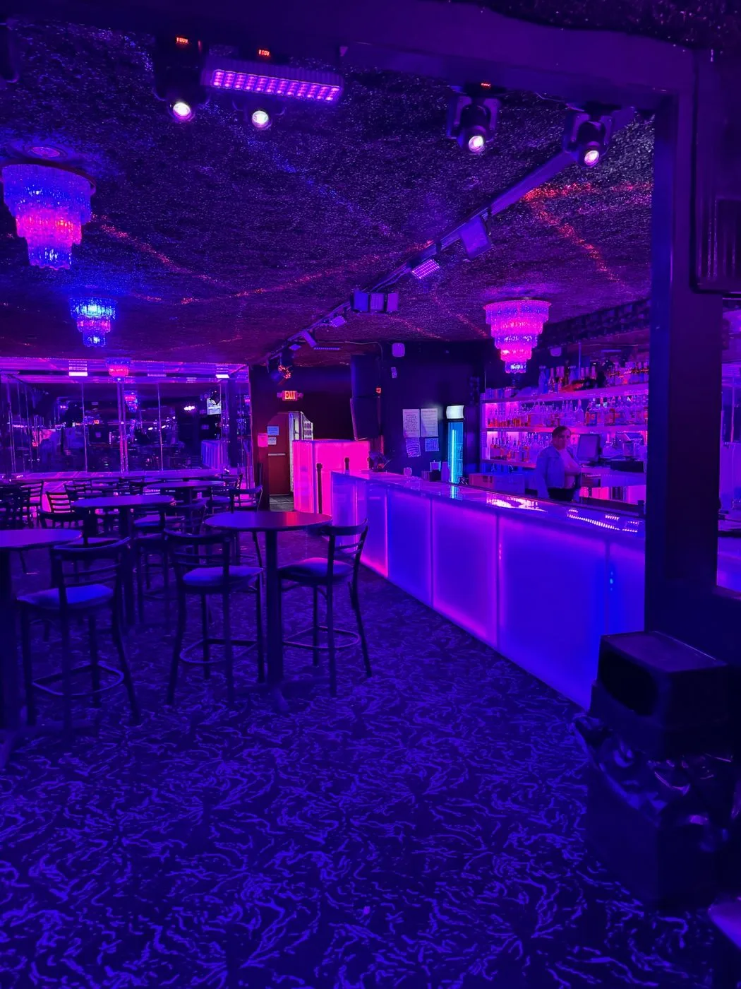 the LED bar — Lux Views venue photograph