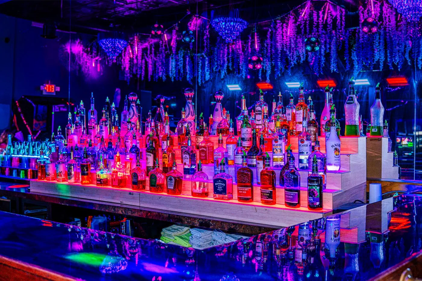 LUX WI · bottle wall — Lux Views venue photograph